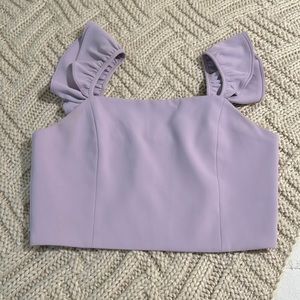 Alice and Olivia Lavender Crop Top